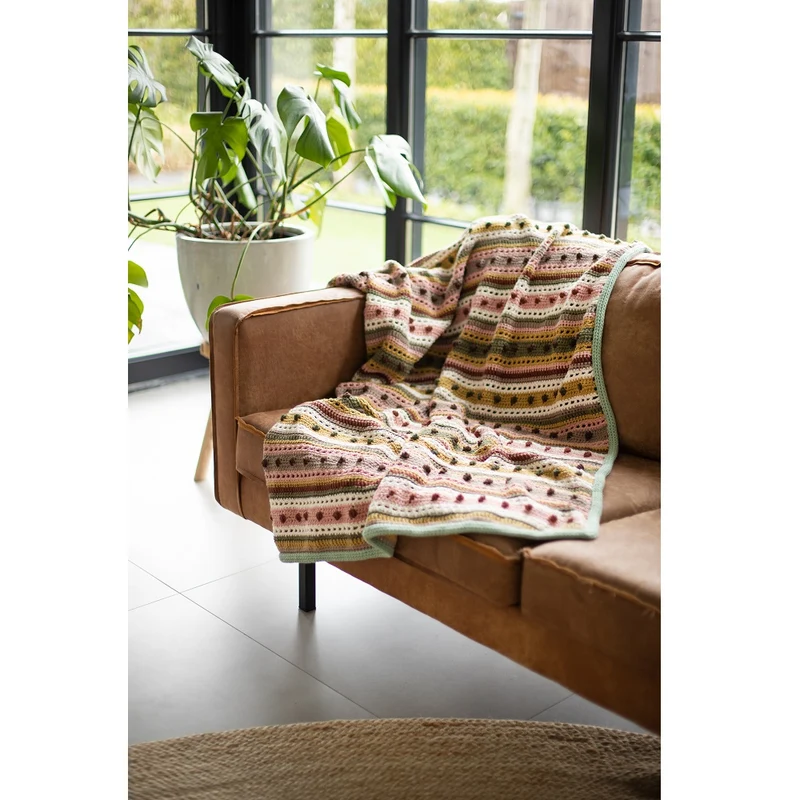 Häkelanleitung für die „Striped Dot“-Decke (digital)