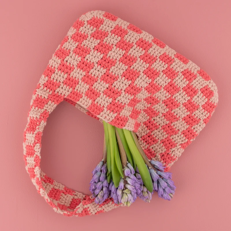 Häkelanleitung „Yarn and Colors Checkered Bag“ (digital)
