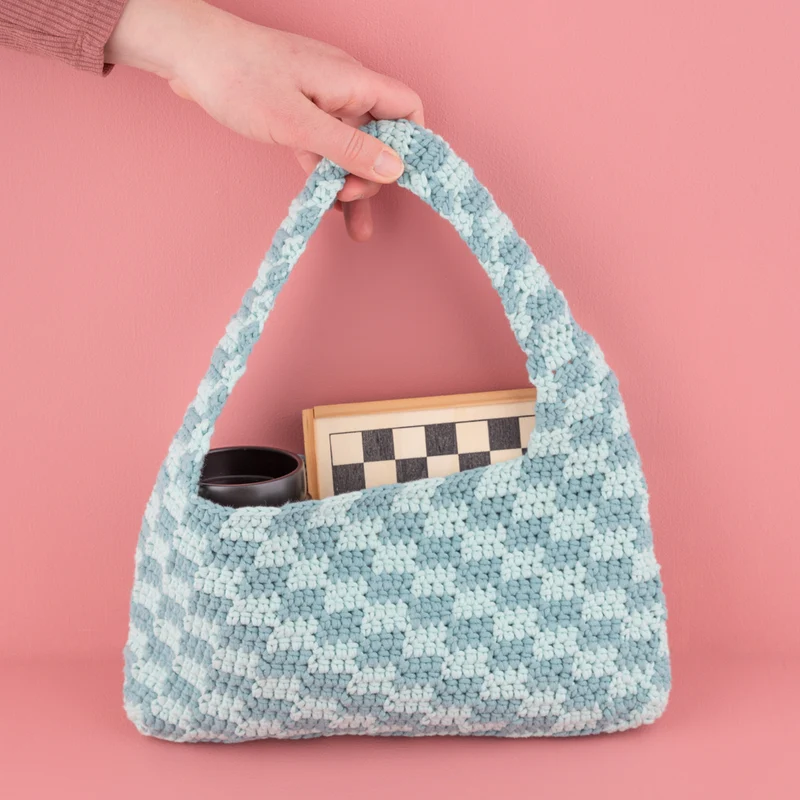 Häkelanleitung „Yarn and Colors Checkered Bag“ (digital)