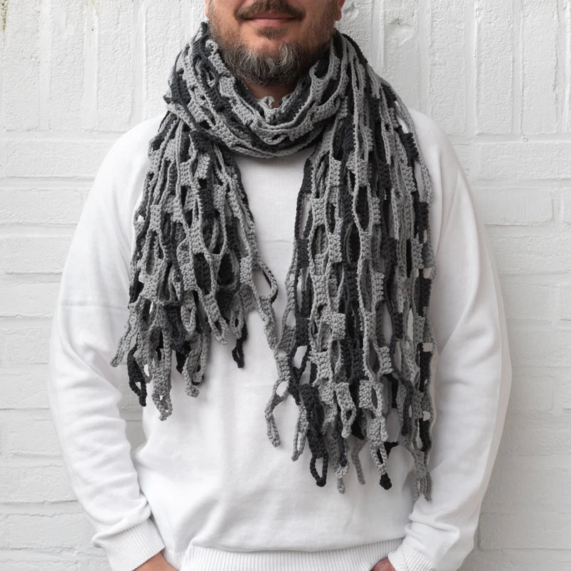 Häkelanleitung „Yarn and Colors Slouchy Stripes Shawl“ (digital)