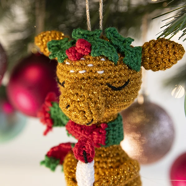 Häkelanleitung „Weihnachtsanhänger mit Rehkitz“ (digital)
