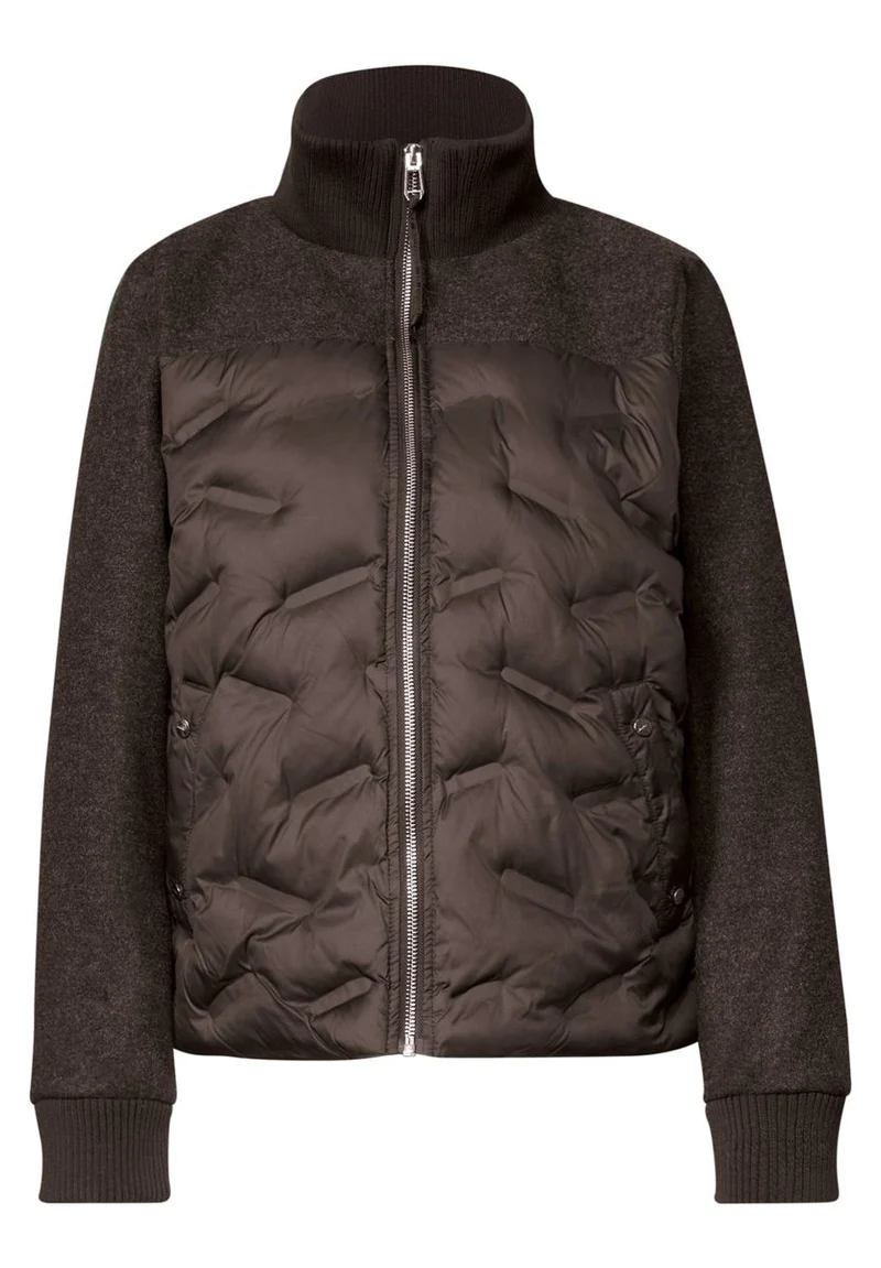 Strukturmix Jacke mit geklebter Steppung