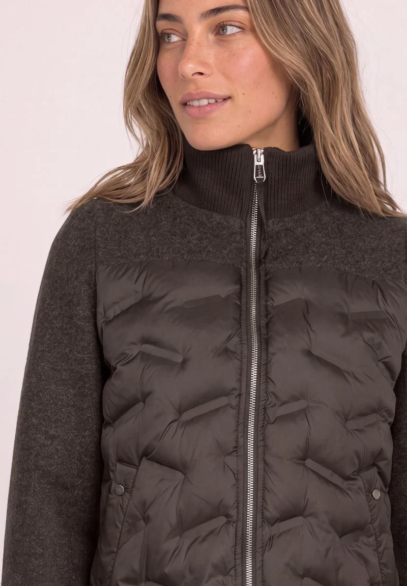 Strukturmix Jacke mit geklebter Steppung