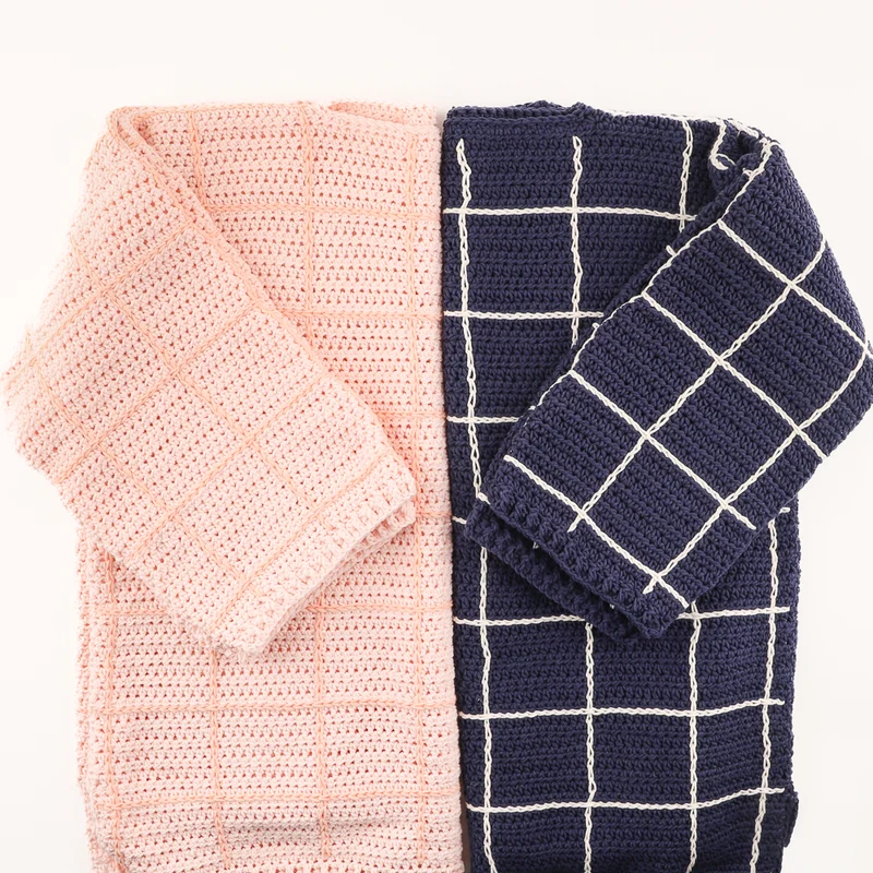 Yarn and Colors: Häkelanleitung für einen karierten Pullover (digital)