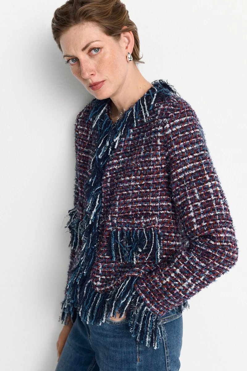 Fringed Boucle Jacket