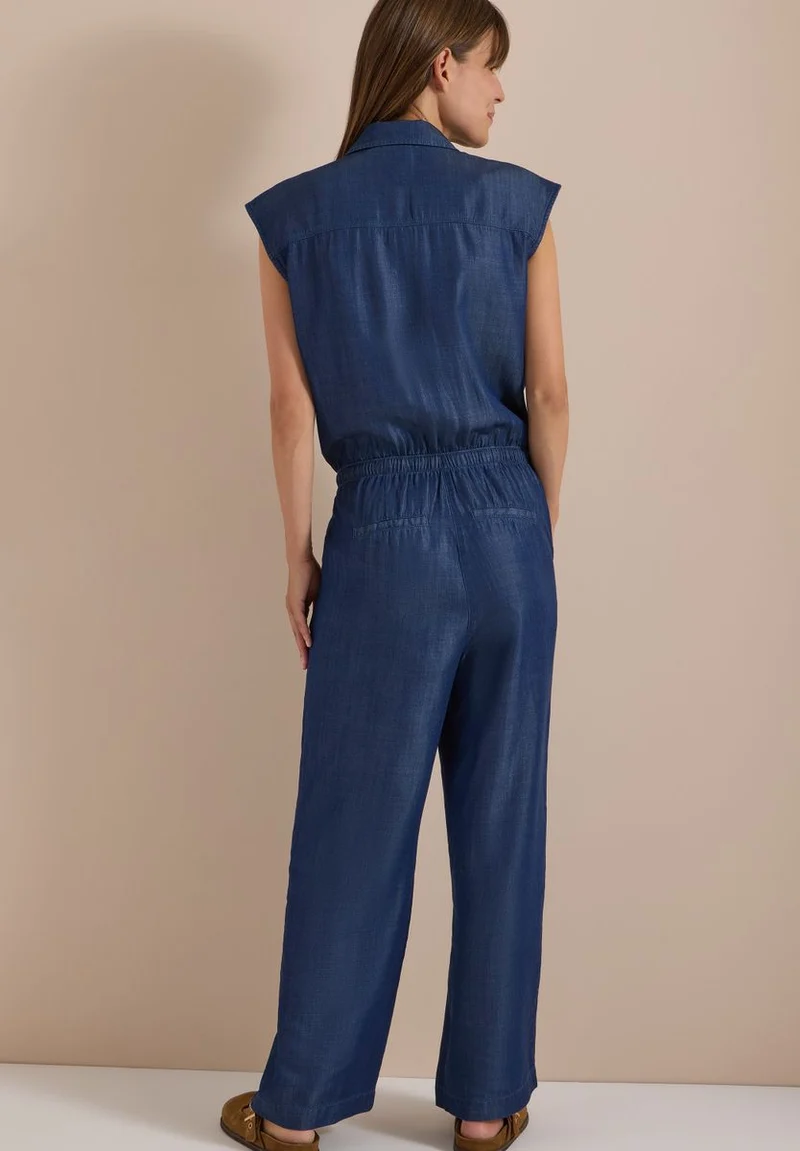 Wide Leg Jumpsuit in Denim-Optik
