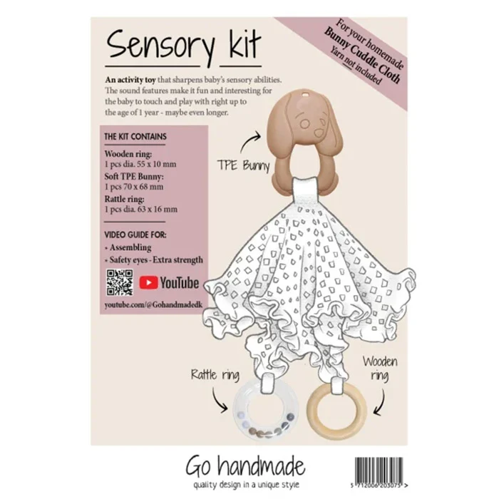 Go Handmade Sensorik-Set – Kuscheltuch „Bunny“ 20307