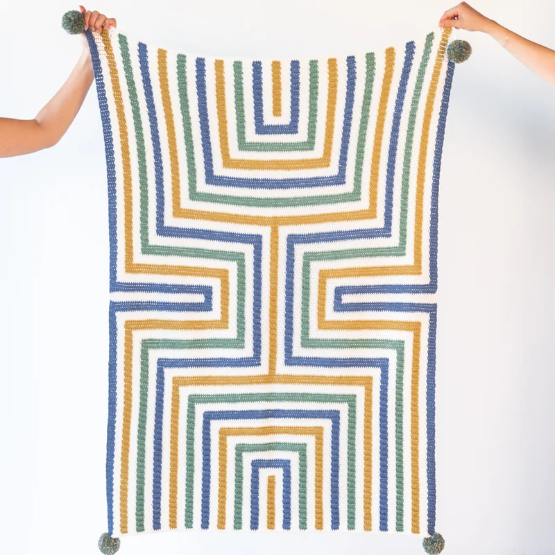 Häkelanleitung „Amazing Stripey Blanket“ von Yarn and Colors
