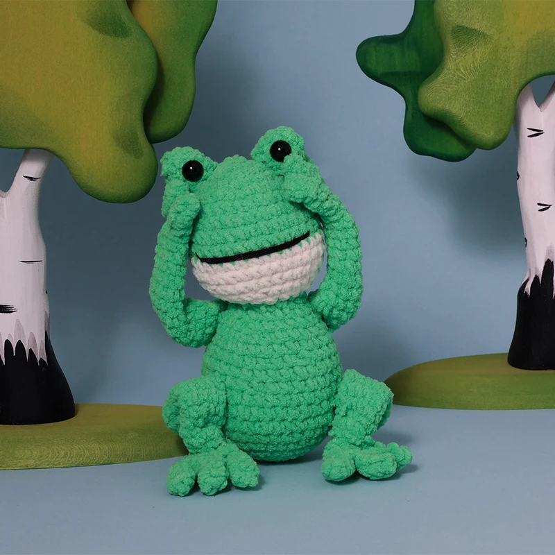Häkelpaket „Frosch im Pilz“ – YarnZoo