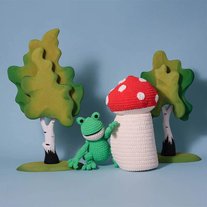 Häkelpaket „Frosch im Pilz“ – YarnZoo
