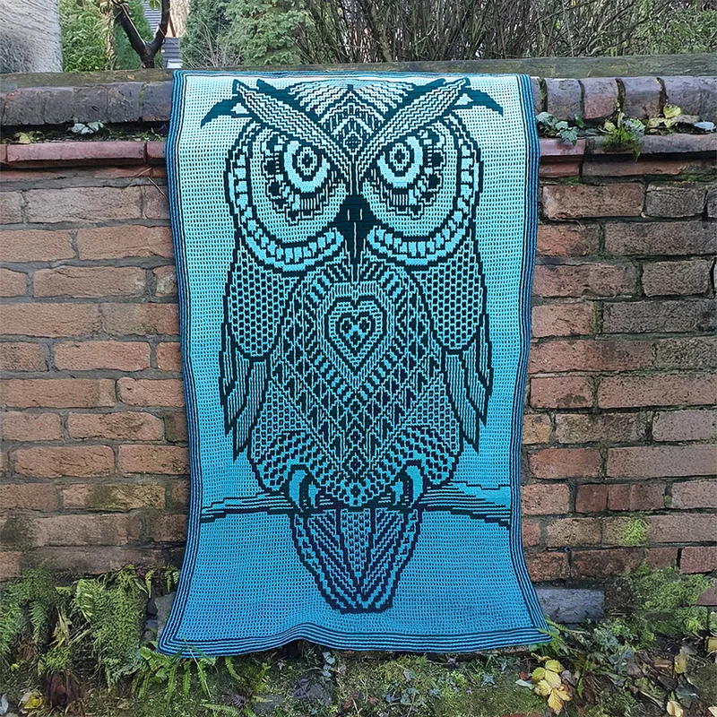 Zen Tangle „Ollie the Owl“ – Garn- und Häkelpaket „Mosaik“