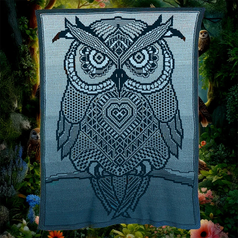 Zen Tangle „Ollie the Owl“ – Garn- und Häkelpaket „Mosaik“
