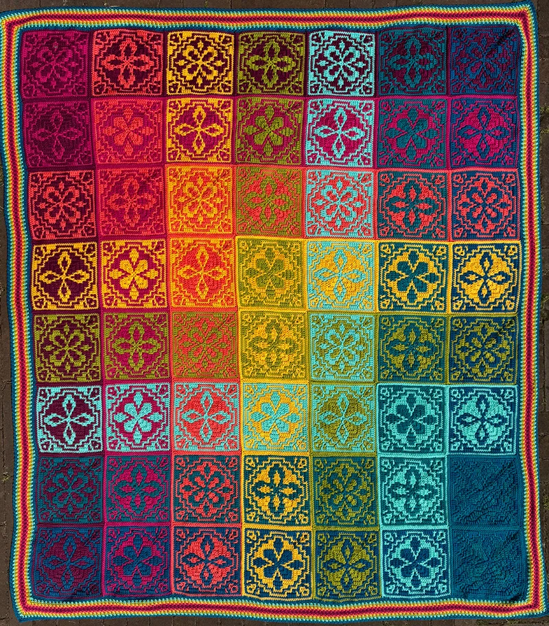 „Burst of Joy“-Decke von Organicon – Häkelpaket – CrazyCrochetCatlady