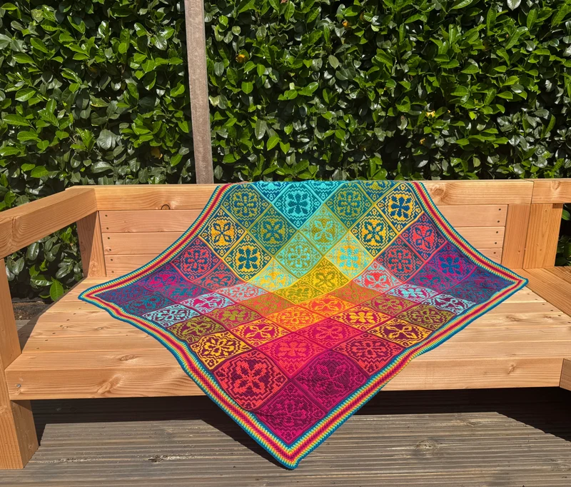 „Burst of Joy“-Decke von Organicon – Häkelpaket – CrazyCrochetCatlady
