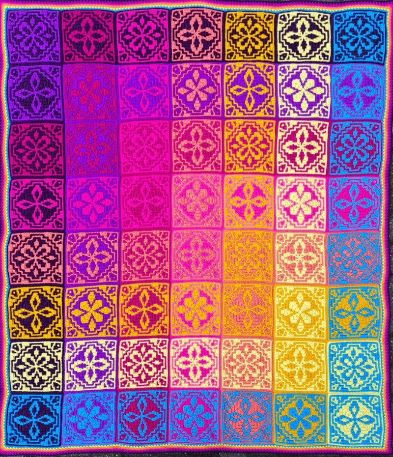 „Burst of Joy“-Decke von Colour Crafter – Häkelpaket – CrazyCrochetCatlady