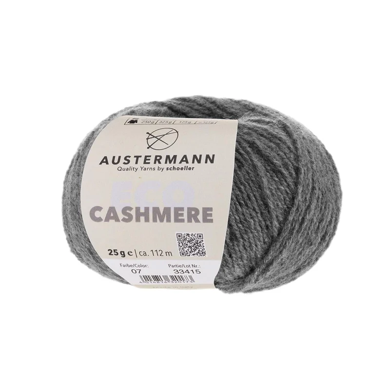 Eco Cashmere | 112 M - 25 G | 07 - Graumeliert