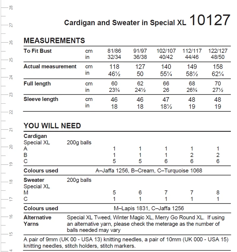Stylecraft-Strickanleitung „Special XL Cardigan & Sweater“ (2 Designs)