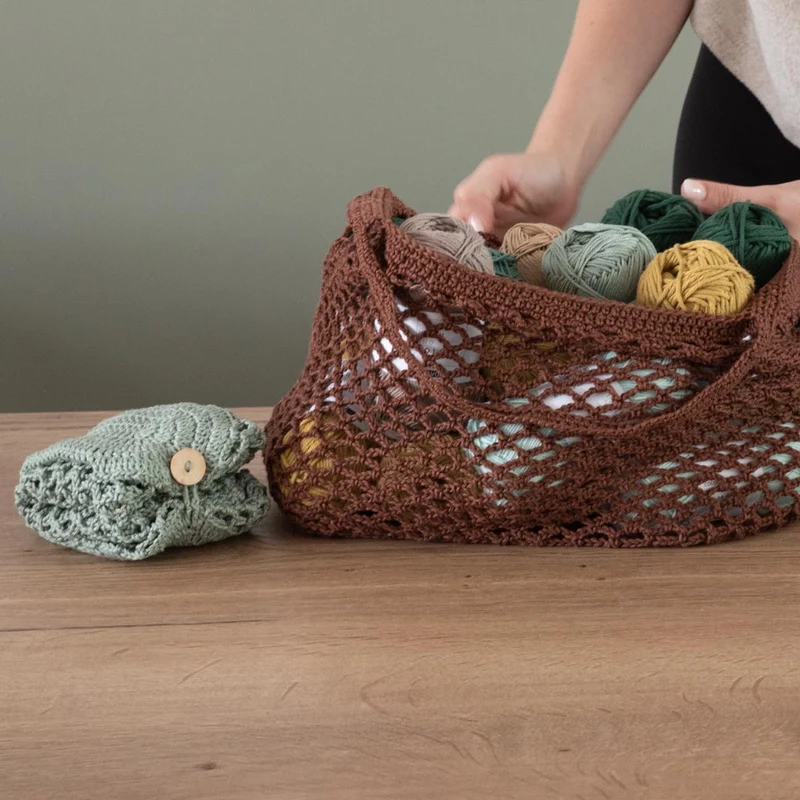 Häkelanleitung „Yarn and Colors Foldable Net Bag“ (digital)