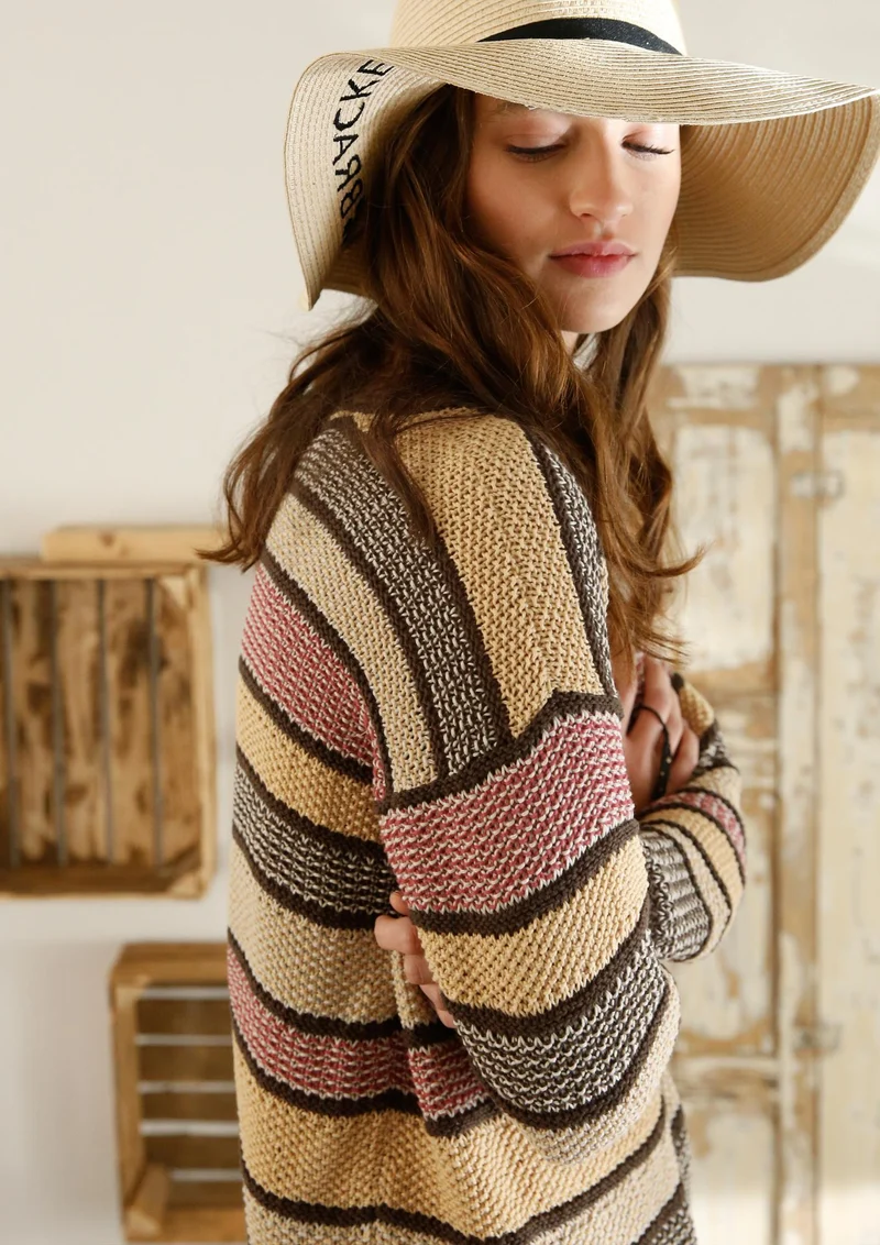 Anleitung - Pullover mit Strukturmusterstreifen