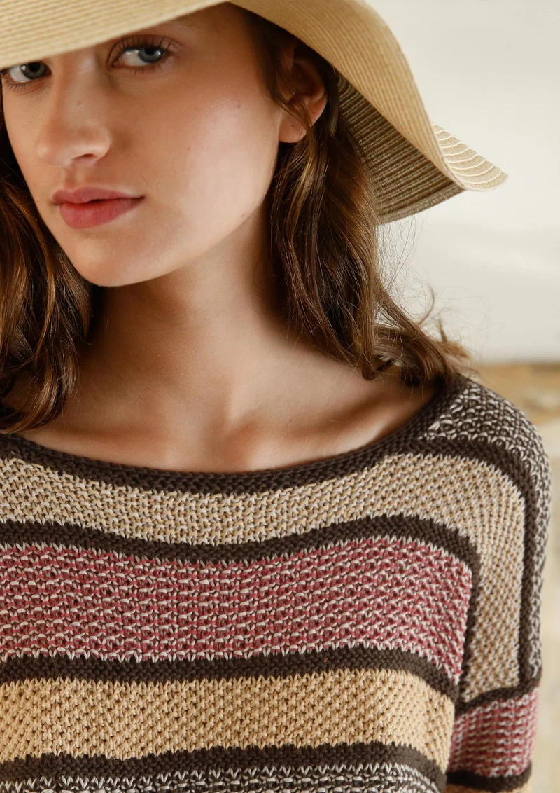 Anleitung - Pullover mit Strukturmusterstreifen