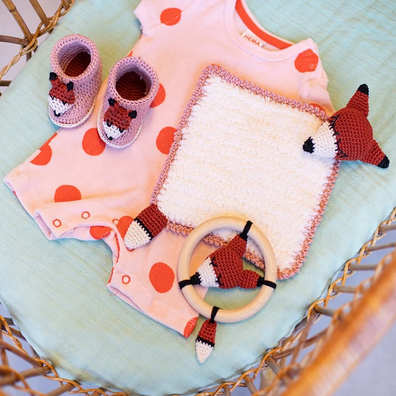 Füchschen-Baby-Set – Häkelpaket