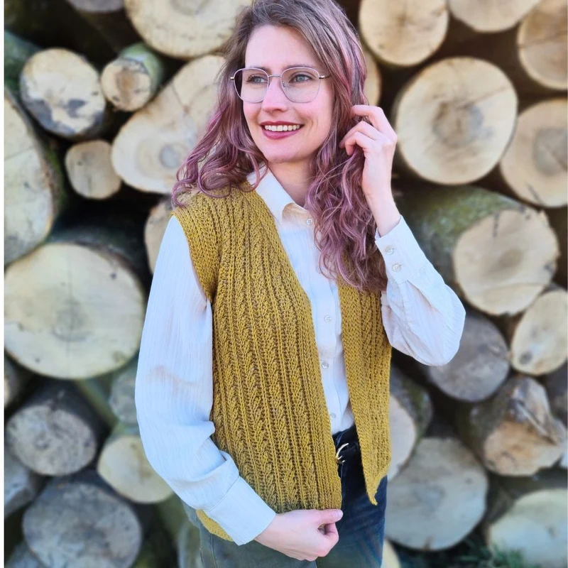 Häkelpaket für die Weste „Goldenrod“ – It's Annemade