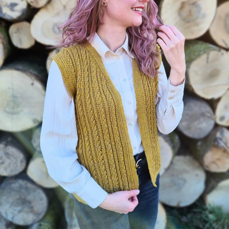 Häkelpaket für die Weste „Goldenrod“ – It's Annemade