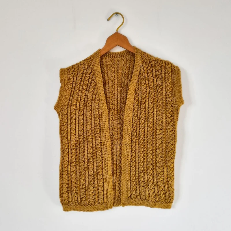 Häkelpaket für die Weste „Goldenrod“ – It's Annemade