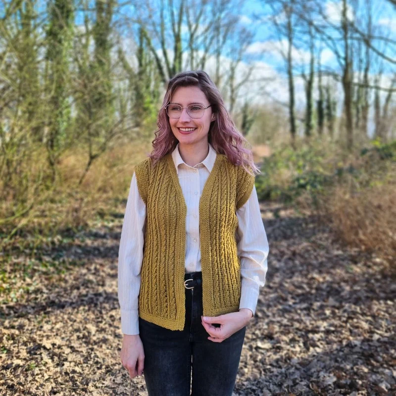 Häkelpaket für die Weste „Goldenrod“ – It's Annemade