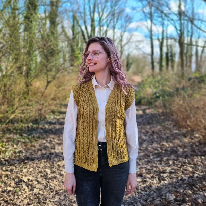 Häkelpaket für die Weste „Goldenrod“ – It's Annemade