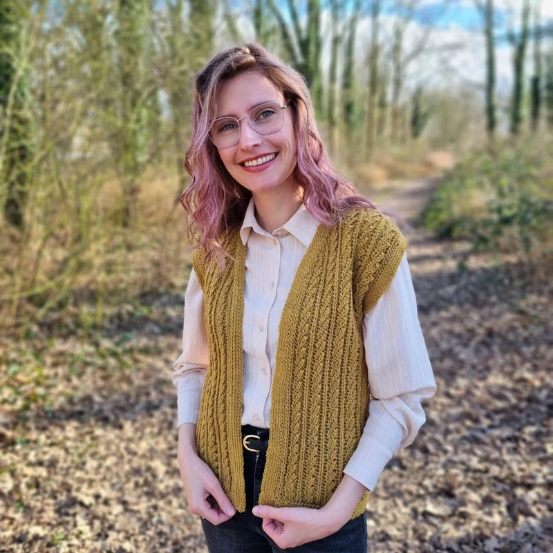 Häkelpaket für die Weste „Goldenrod“ – It's Annemade