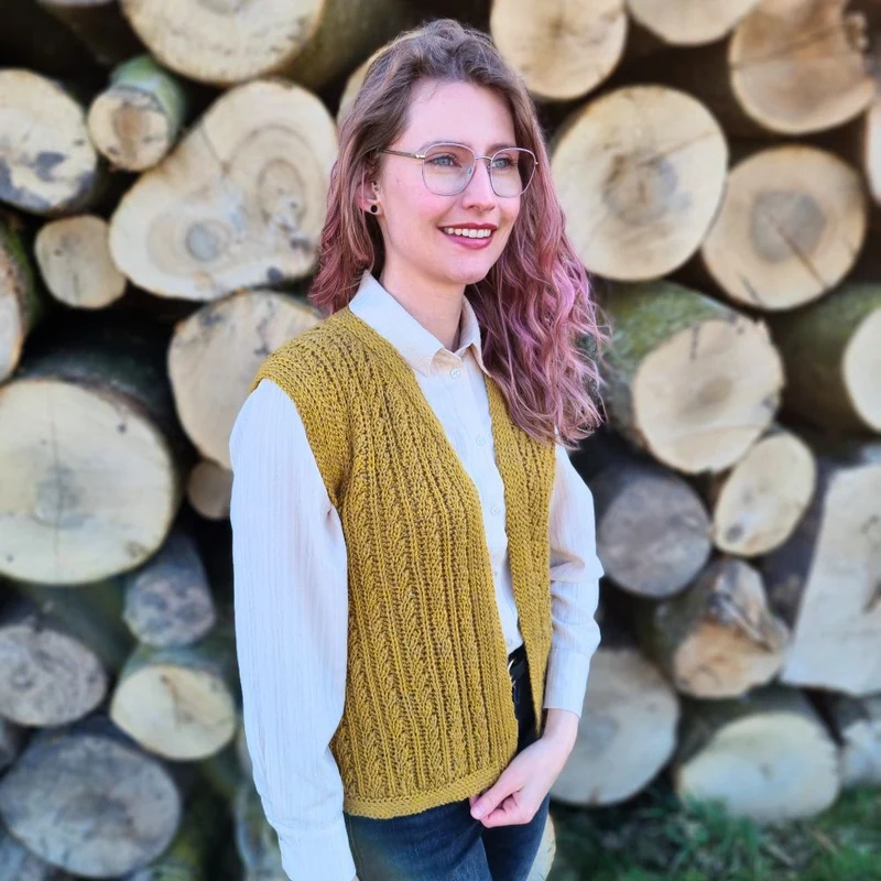 Häkelpaket für die Weste „Goldenrod“ – It's Annemade