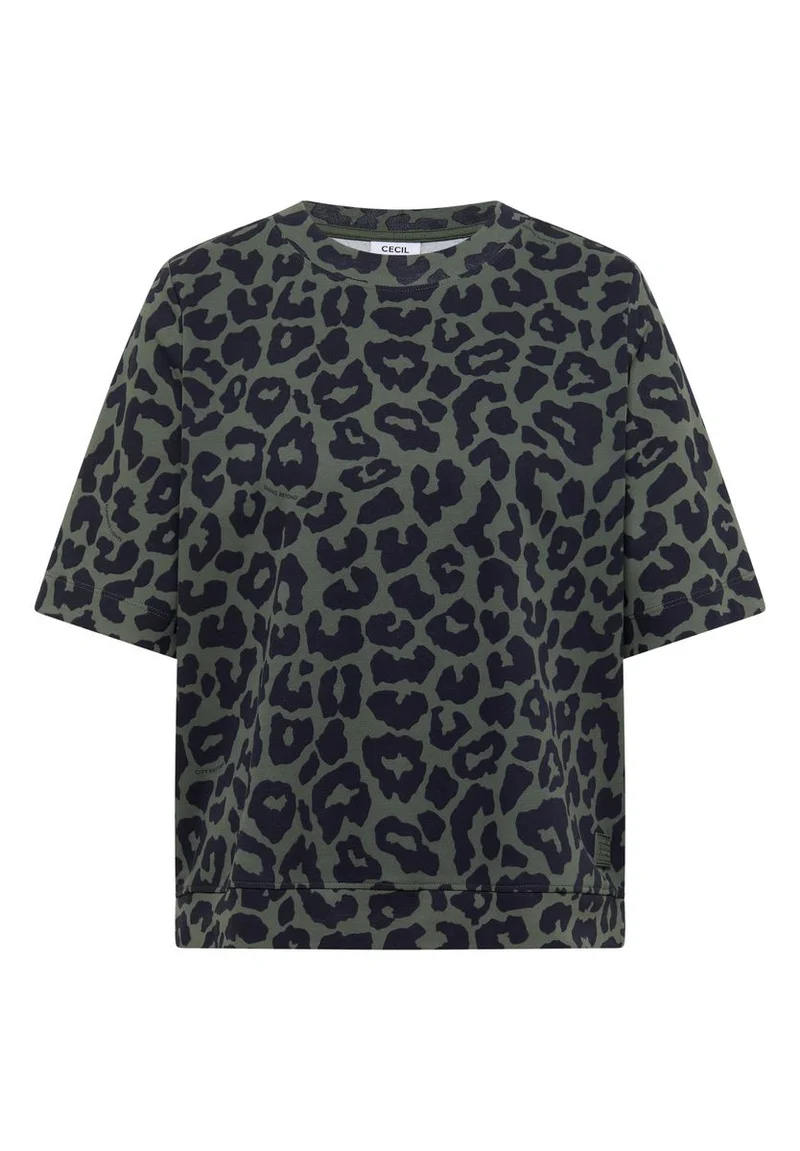 T-Shirt mit Rundhals und Leo-Muster
