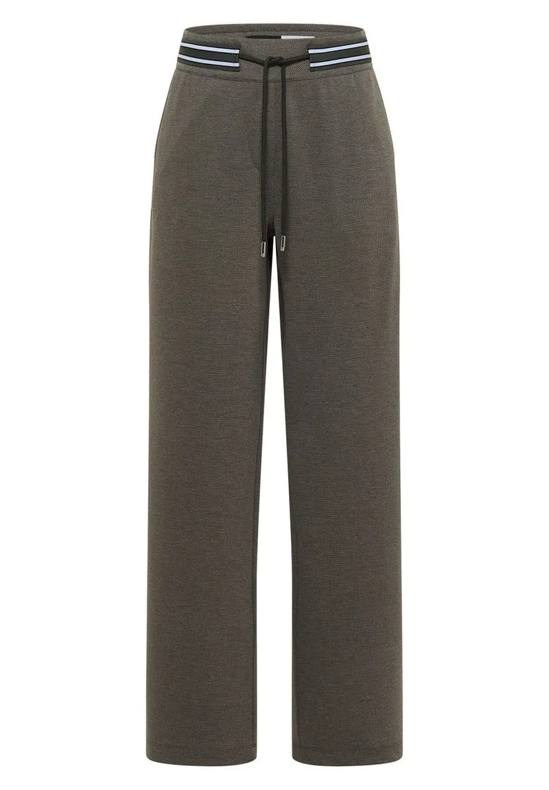 High Waist Straight Leg Hose mit Dessin