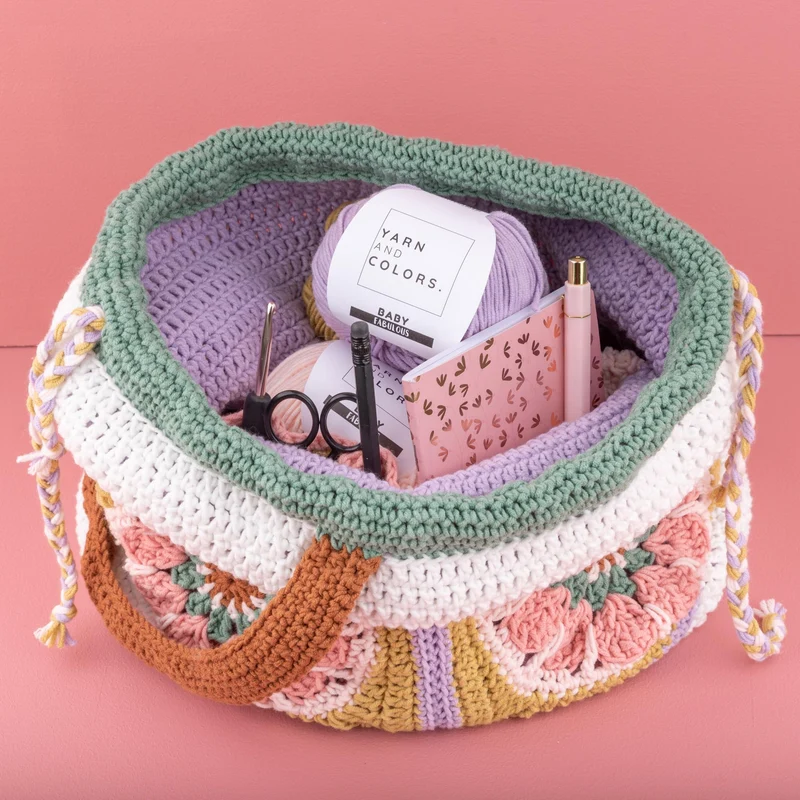 Häkelanleitung „Yarn and Colors Granny’s Project Bag“ (digital)