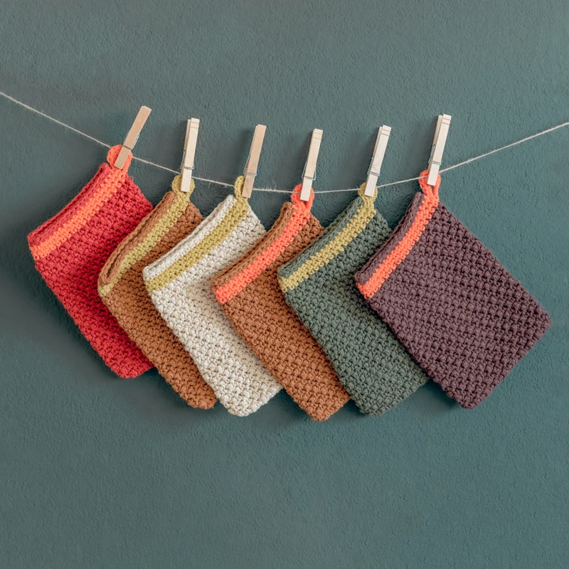 Häkelanleitung „Yarn and Colors Be Gentle Washcloths“ (digital)