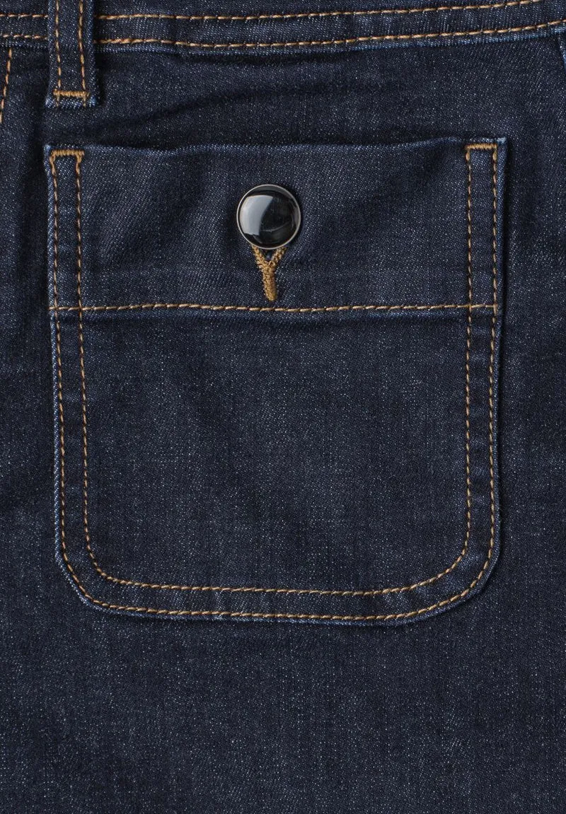 Mid Waist Straight Leg Jeans im Casual Fit