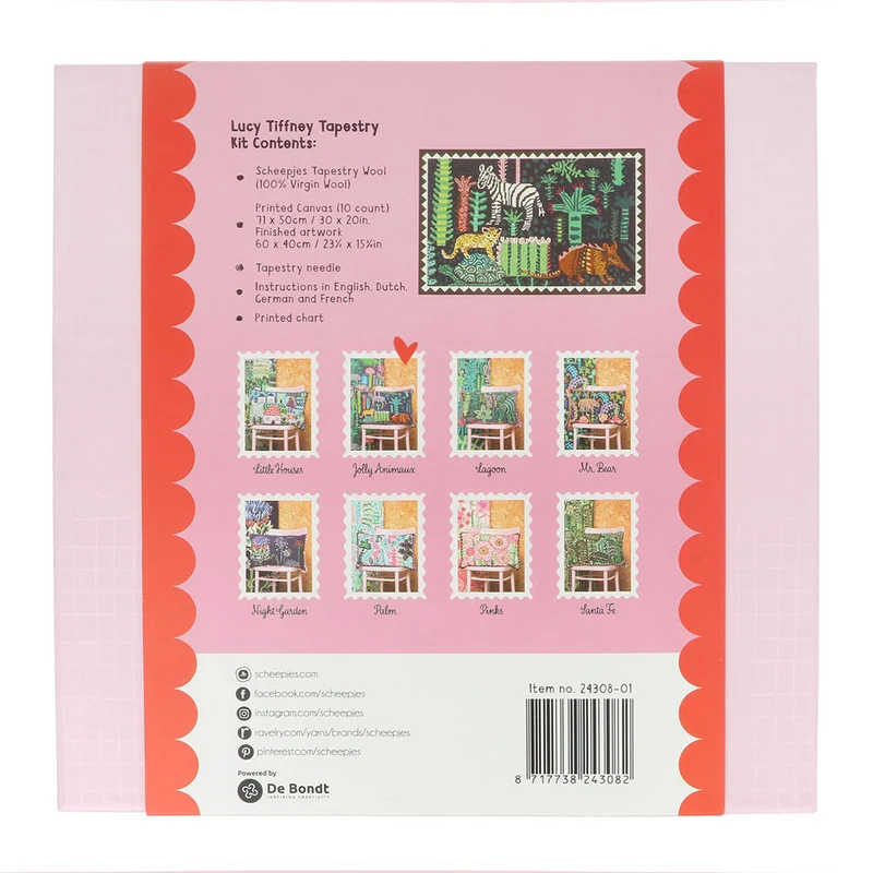 Scheepjes Lucy Tiffney Stick-Set 60 x 40 cm „Jolly Animaux“