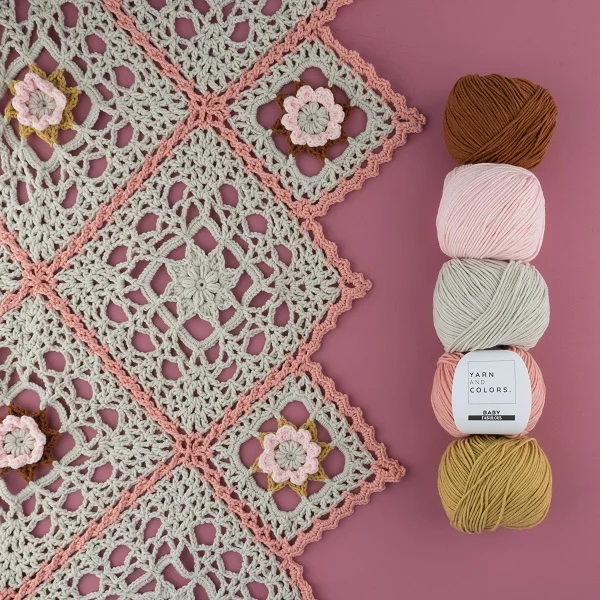 Häkelanleitung „Yarn and Colors Romantic Throw“