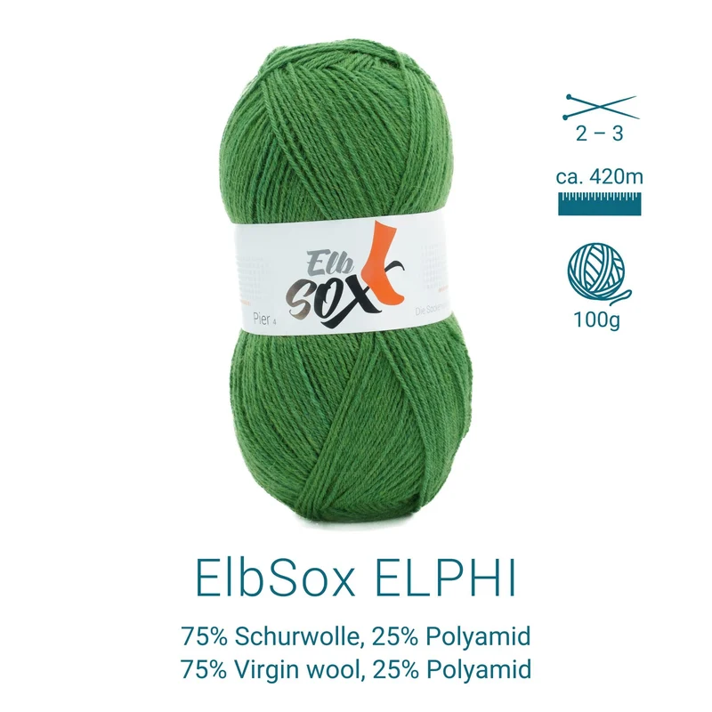 ElbSox Pier 4 | 100g Sockenwolle | 004 - Meeresgrün