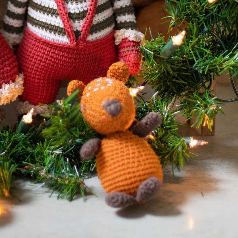 Weihnachtsmann mit Rentier – Häkelpaket