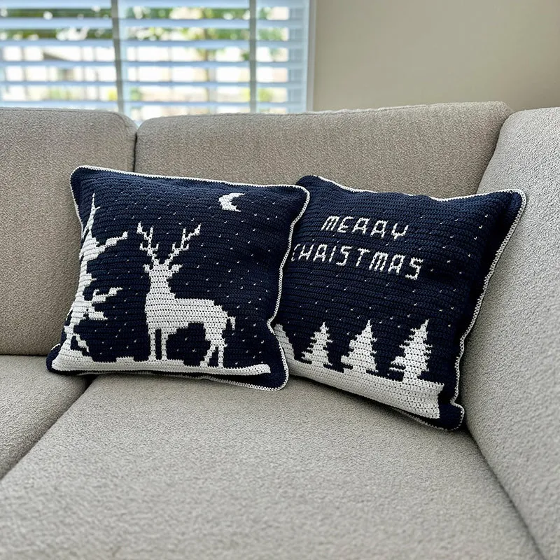 „Merry Little Christmas“-Kissen-Häkelpaket – YarnZoo