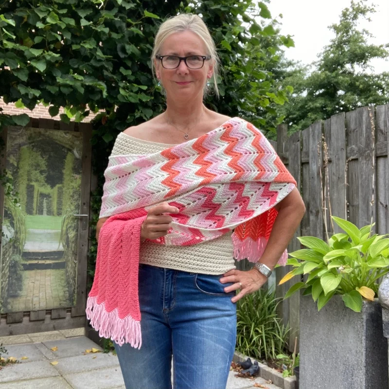 Häkelanleitung „Updownshawl“