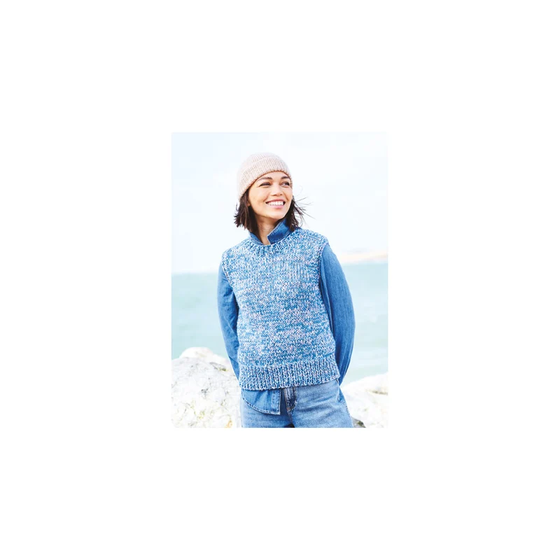 Stylecraft-Strickanleitung „Grace“ und „Impressions“ – Tank-Tops mit Rundhalsausschnitt und V-Ausschnitt
