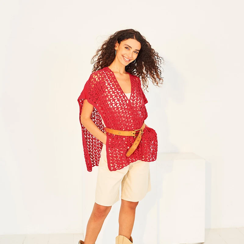 Häkelanleitung „Crochet Beach Cover Ups“ in den Farben „Colour Burst“ und „Naturals“ aus Bambus + Baumwolle DK (3 Designs)