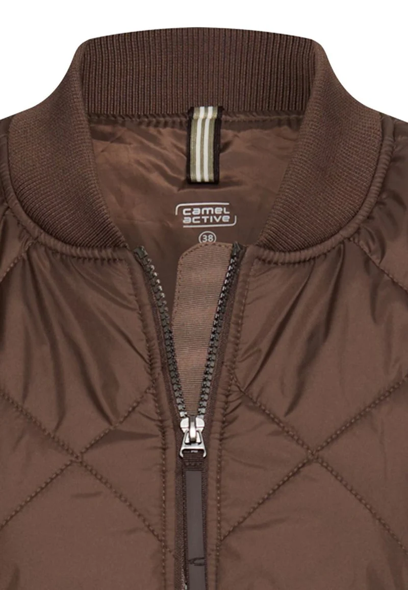 Oversize Bomberjacke mit bedrucktem Futter