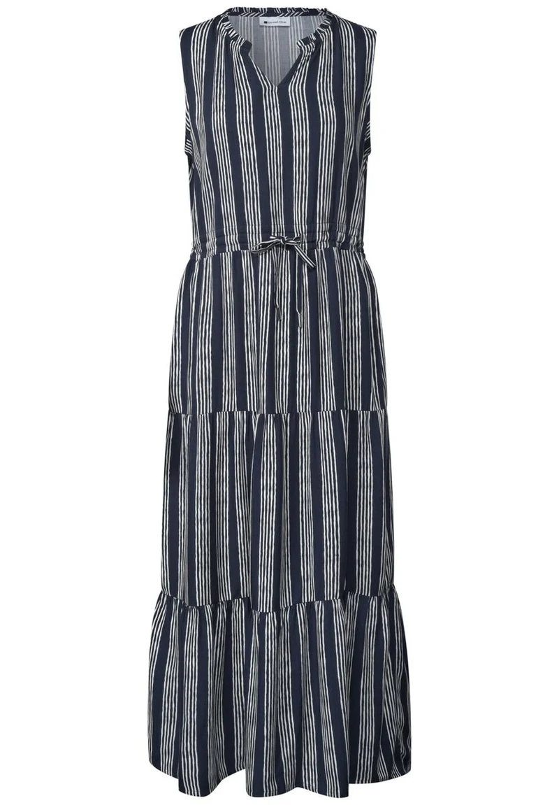 Maxikleid Mit Volants und Print