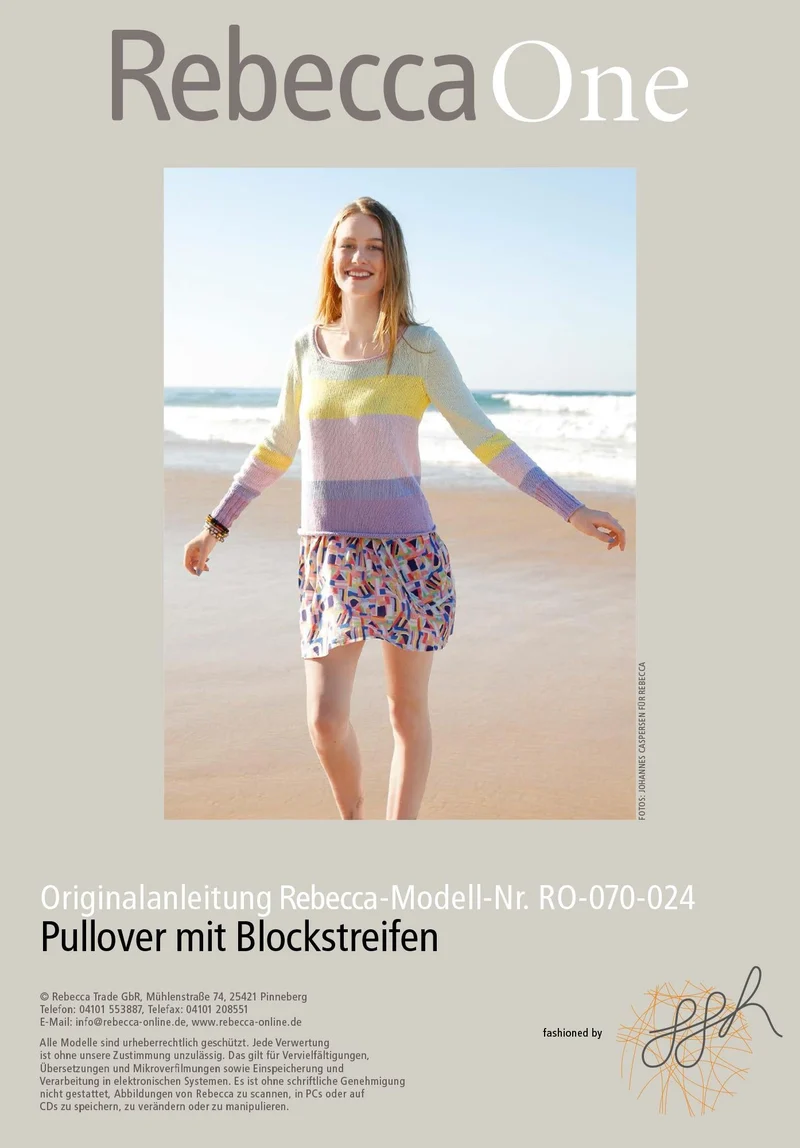 Strickmuster - Pullover mit Blockstreifen