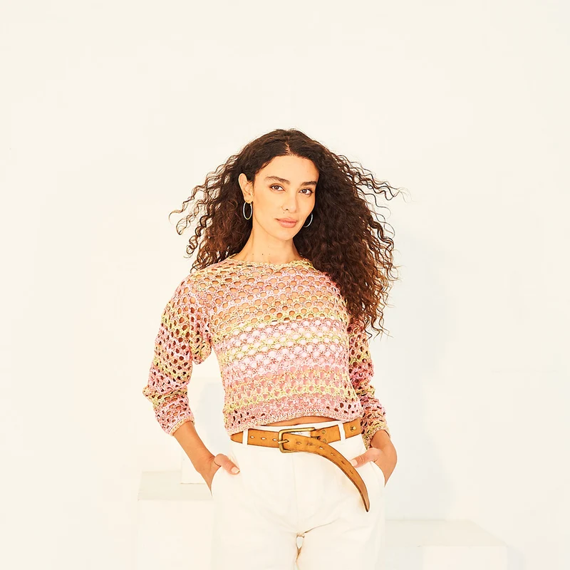 Häkelanleitung für Pullover und Tanktop aus Colour Burst DK 10134 (2 Designs)