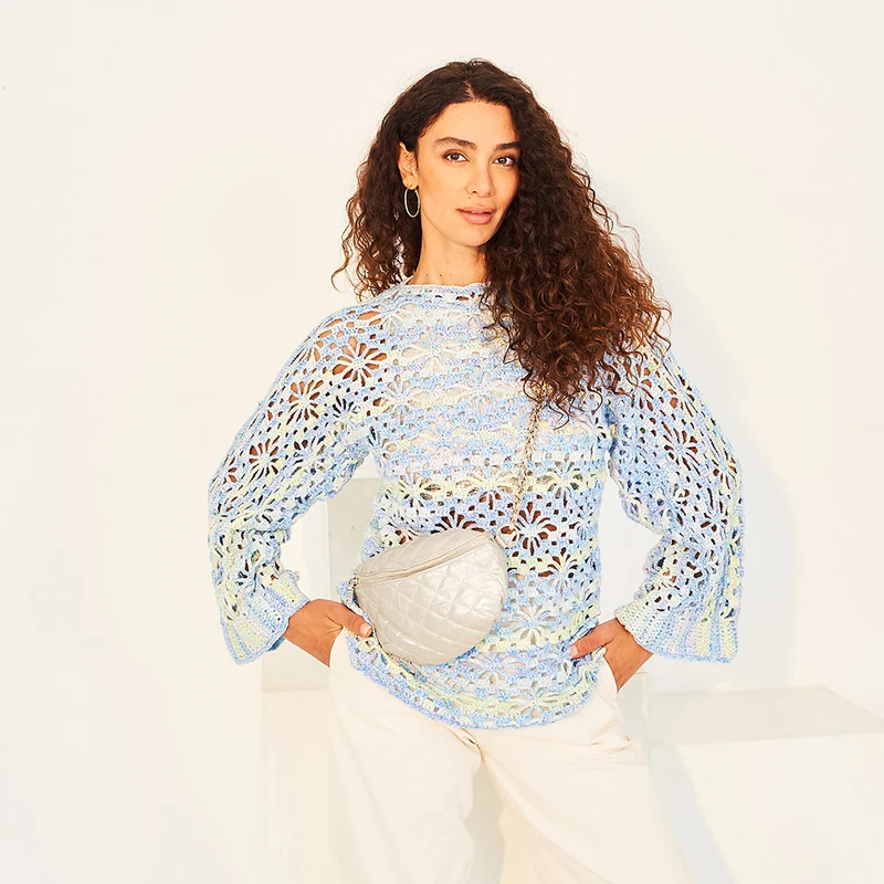 Stylecraft-Häkelanleitung „Crochet Top and Shrug“ in Colour Burst DK 10133 (2 Designs)